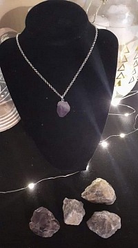 Amethyst Necklace $12.22 & Raw Amethyst Crystal $8.88